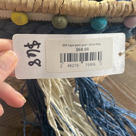 Colorful, straw bag - Picture 4 of 4